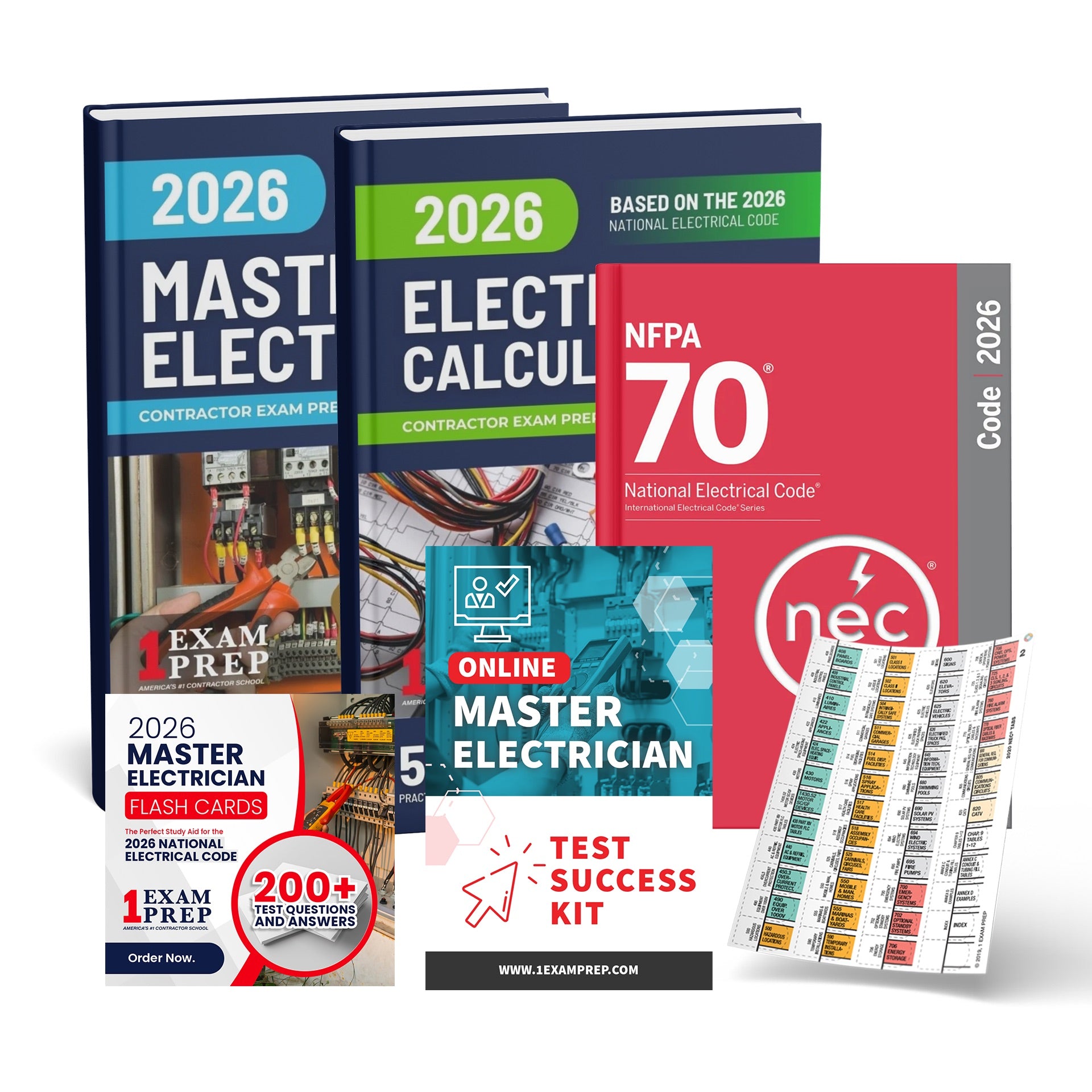 2026 Master Electrician Exam Prep Study Guides & Code Book