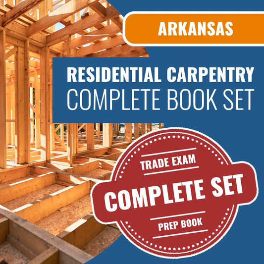 Arkansas Residential Carpentry, Framing, Millwork, Cabinets Contractor Exam Book Package