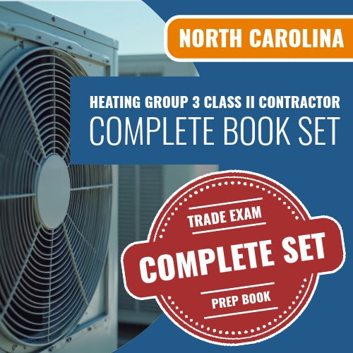 North Carolina Heating Group 3 Class II Contractor Exam Book Package