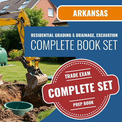 Arkansas Residential Grading & Drainage, Excavation Contractor Exam Book Package
