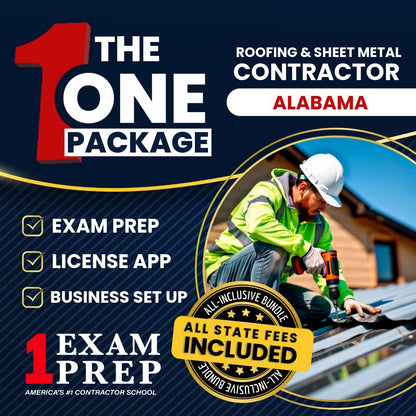 The 1 Package: All-Inclusive Alabama Roofing and Sheet Metal Contractor Exam, Licensing & Business Setup Solution