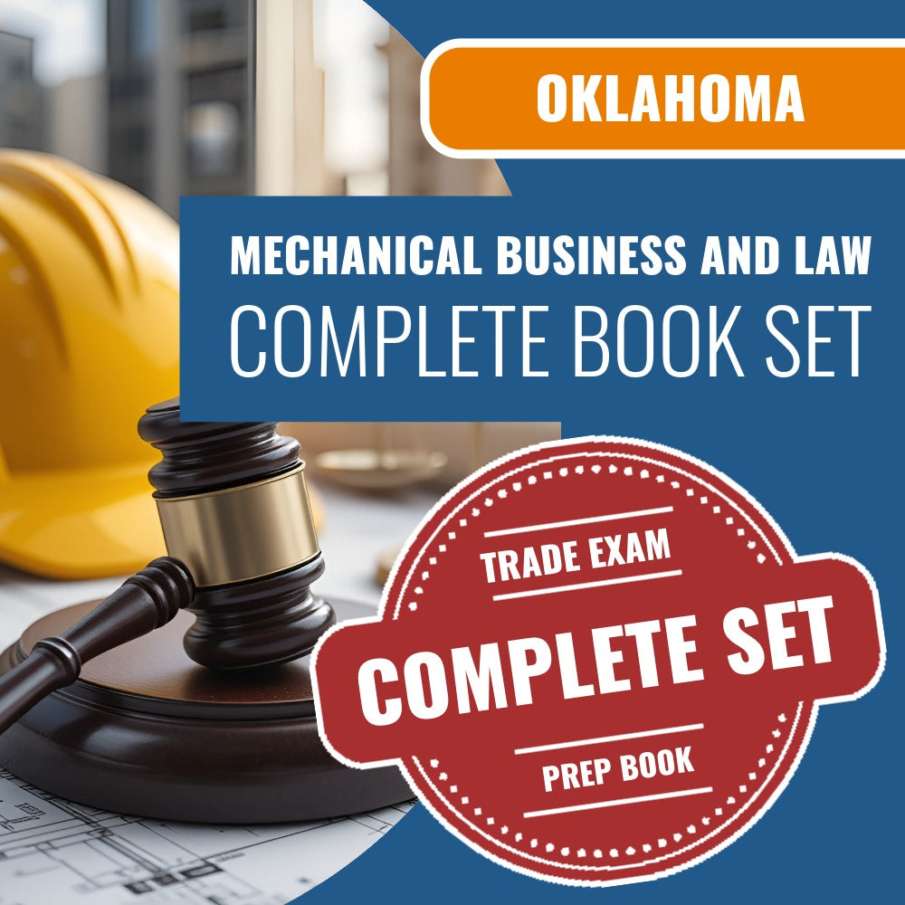 Oklahoma Mechanical Business and Law Contractor Exam Book Package