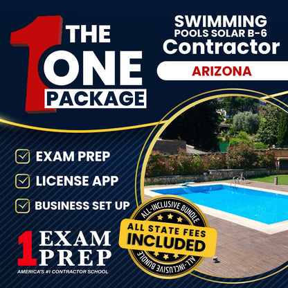 The 1 Package: All-Inclusive Arizona Swimming Pools, Including Solar Residential Contractor (B-6) Exam, Licensing & Business Setup Solution