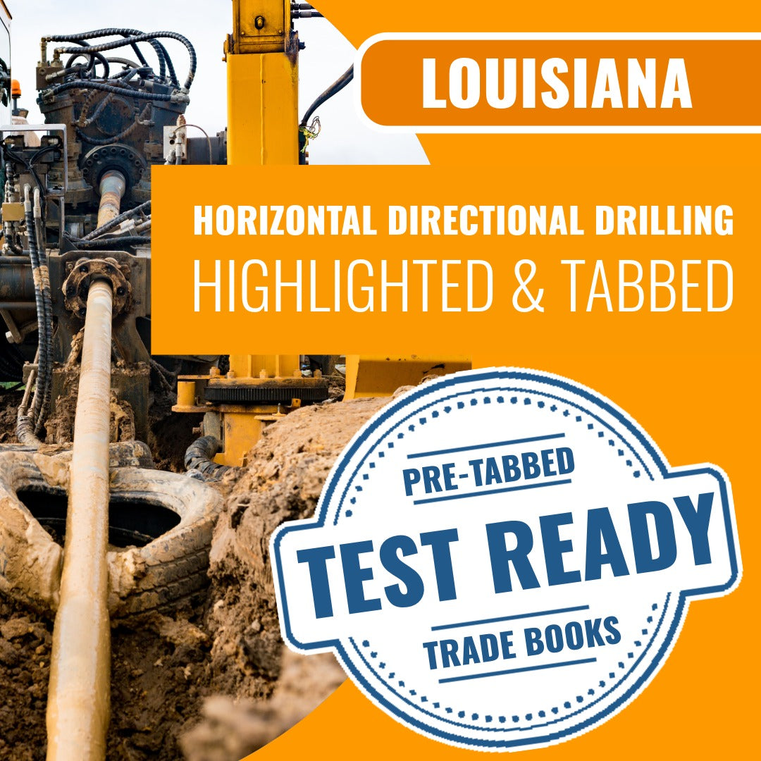 Louisiana Horizontal Directional Drilling Contractor Exam Highlighted & Tabbed Book Package