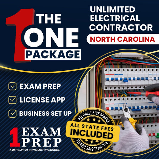 The 1 Package: All-Inclusive North Carolina Unlimited Electrical Contractor Exam, Licensing & Business Setup Solution