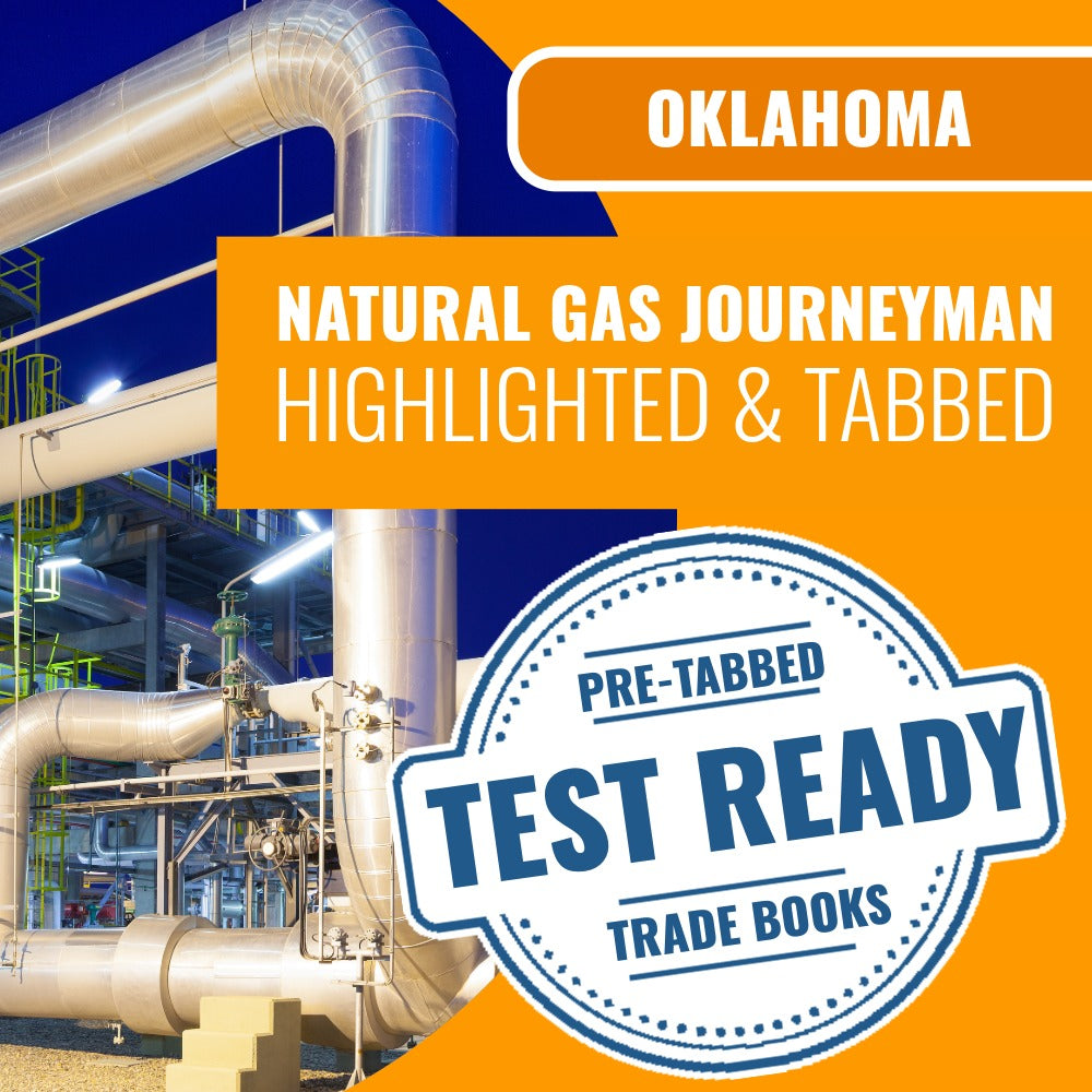 Oklahoma Residential Plumbing and Natural Gas Journeyman  Highlighted & Tabbed Book Package