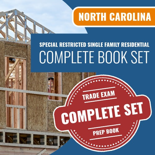 North Carolina Special Restricted Single Family Detached Residential Dwelling Contractor Exam Book Package