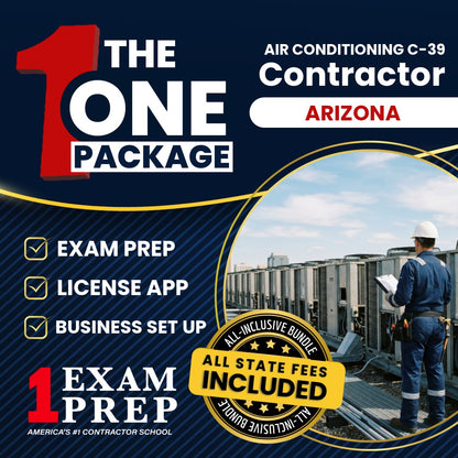 The 1 Package: All-Inclusive Arizona Air Conditioning and Refrigeration Commercial Contractor (C-39) Exam, Licensing & Business Setup Solution