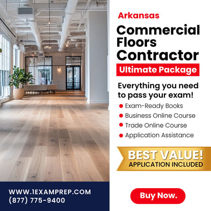 Arkansas Commercial Floors, Floor Covering Contractor Ultimate Exam Prep Rental Package