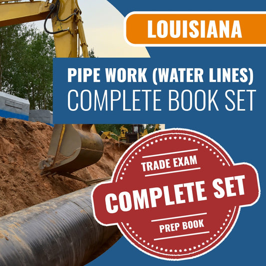Louisiana Pipe Work (Water Lines) Contractor Exam Book Package