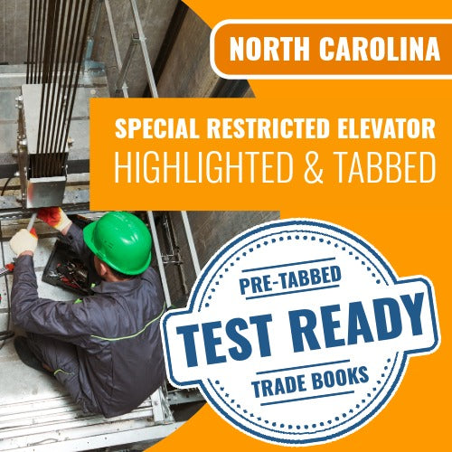 North Carolina Special Restricted Elevator Contractor Exam Highlighted & Tabbed Book Package