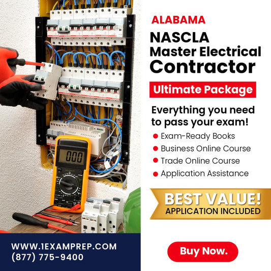 Alabama NASCLA Master Electrical Contractor Ultimate Exam Prep Rental Package