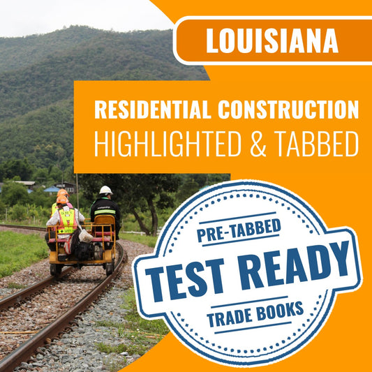 Louisiana Residential Construction Contractor Exam Highlighted & Tabbed Book Package