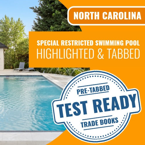 North Carolina Special Restricted Swimming Pool Bonding Contractor Exam Highlighted & Tabbed Book Package