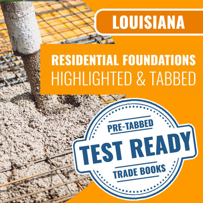 Louisiana Residential Foundations Contractor Exam Highlighted & Tabbed Book Package