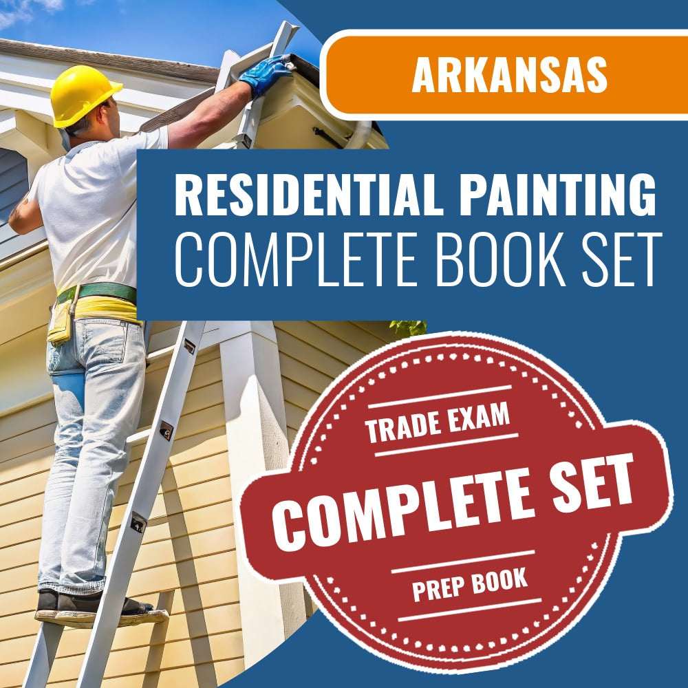 Arkansas Residential Painting, Wallcovering Contractor Exam Book Package