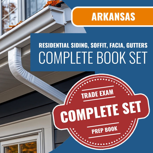 Arkansas Residential Siding, Soffit, Fascia, and Gutters Contractor Exam Book Package