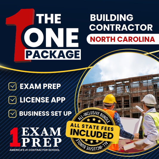 The 1 Package: All-Inclusive North Carolina Building Contractor Exam, Licensing & Business Setup Solution