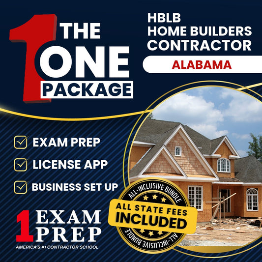 The 1 Package: All-Inclusive Alabama Home Builders HBLB Contractor Exam, Licensing & Business Setup Solution