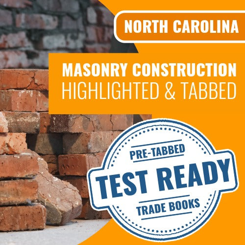 North Carolina Masonry Construction Contractor Highlighted & Tabbed Book Package