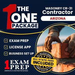 The 1 Package: All-Inclusive Arizona Masonry Residential / Commercial Contractor (CR-31) Exam, Licensing & Business Setup Solution
