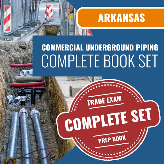 Arkansas Commercial Underground Piping, Cable, Trenching, and Boring Contractor Exam Book Package