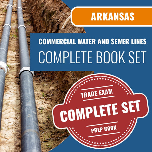 Arkansas Commercial Water and Sewer Lines Contractor Exam Book Package