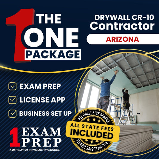 The 1 Package: All-Inclusive Arizona Drywall Residential / Commercial Contractor (CR-10) Exam, Licensing & Business Setup Solution