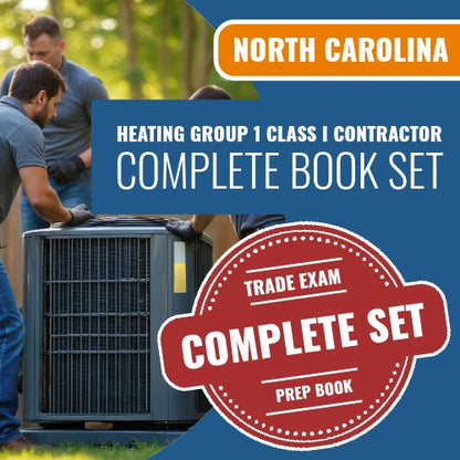 North Carolina Heating Group 1 Class I Contractor Exam Book Package