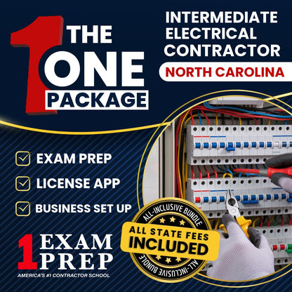 The 1 Package: All-Inclusive North Carolina Limited (Intermediate) Electrical Contractor Exam, Licensing & Business Setup Solution