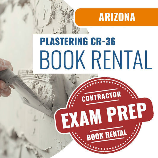 Arizona Plastering Residential / Commercial Contractor (CR-36) - Books & Courses Rental Package