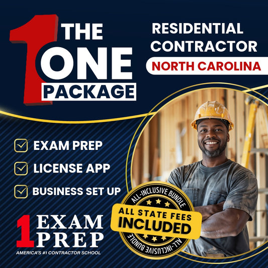 The 1 Package: All-Inclusive North Carolina Residential Contractor Exam, Licensing & Business Setup Solution