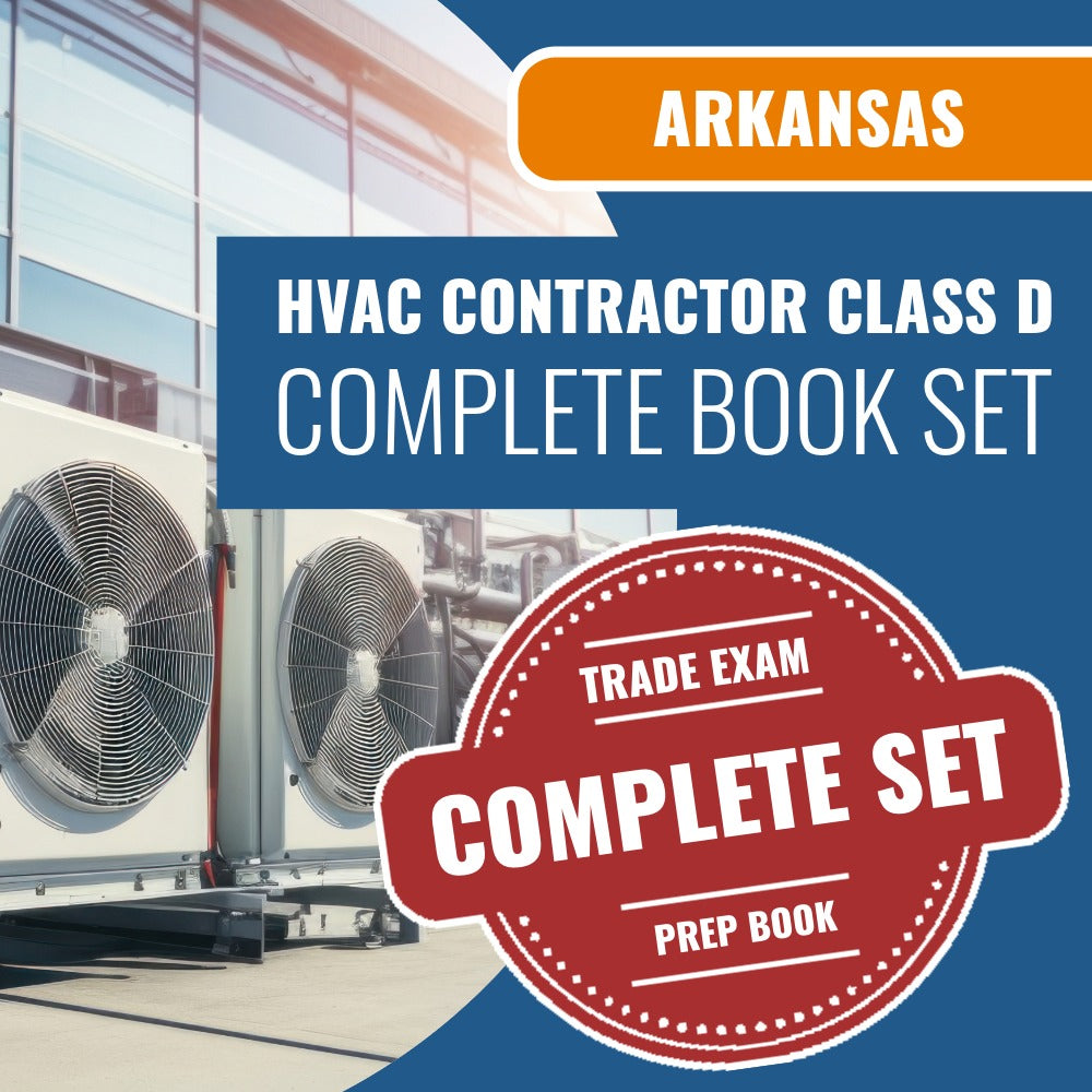 Arkansas Class D HVACR Contractor Exam Book package