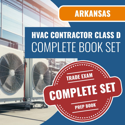 Arkansas Class D HVACR Contractor Exam Book package