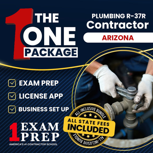 The 1 Package: All-Inclusive Arizona Plumbing, Residential Contractor (R-37R) Exam, Licensing & Business Setup Solution