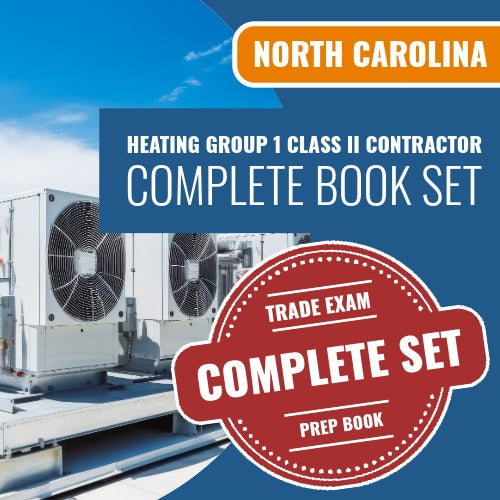 North Carolina Heating Group 1 Class II Contractor Exam Book Package