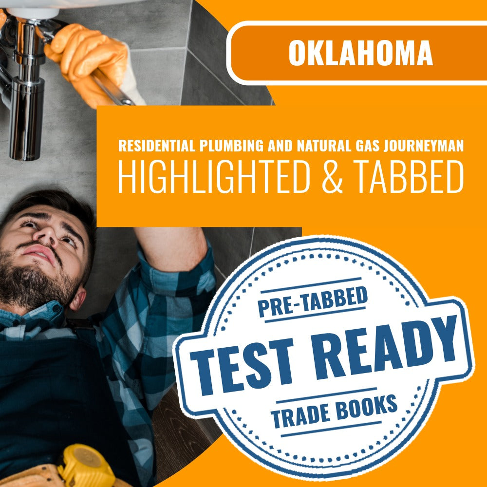 Oklahoma Residential Plumbing and Natural Gas Journeyman Highlighted & Tabbed Book Package