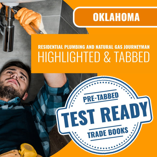 Oklahoma Residential Plumbing and Natural Gas Journeyman Highlighted & Tabbed Book Package