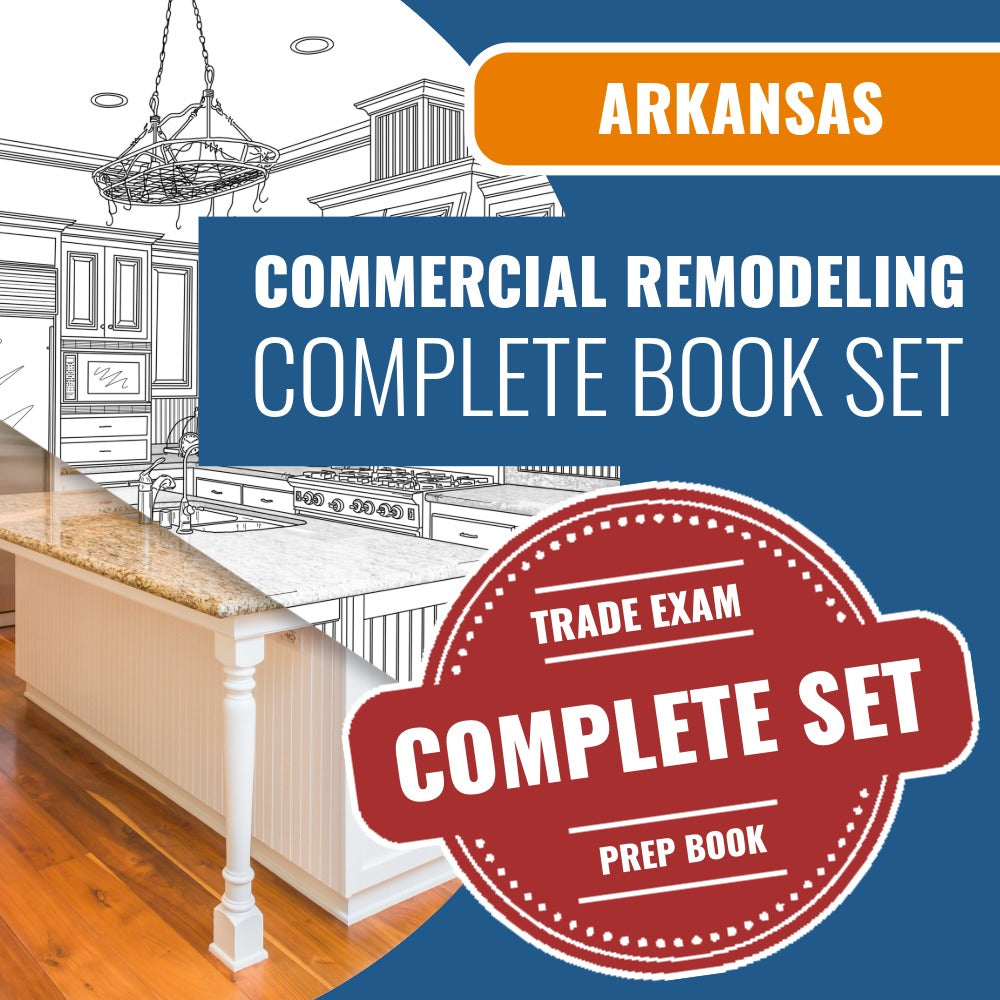 Arkansas Commercial Remodeling, Renovations, Restoration, Alterations Contractor Exam Book Package