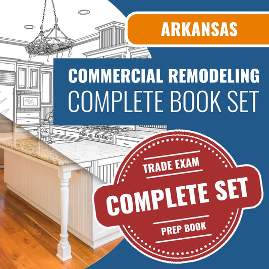 Arkansas Commercial Remodeling, Renovations, Restoration, Alterations Contractor Exam Book Package