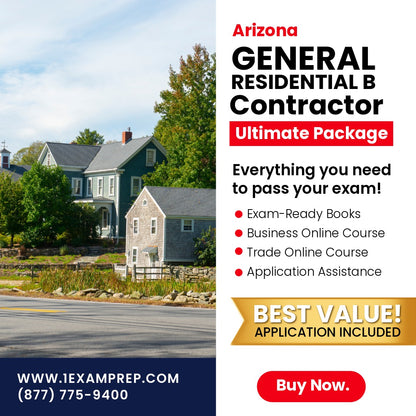 Arizona General Residential Contractor (B) Ultimate Exam Prep Rental Package