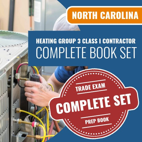 North Carolina Heating Group 3 Class I Contractor Exam Book Package
