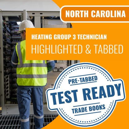 North Carolina Heating Group 3 Technician Highlighted & Tabbed Book Package
