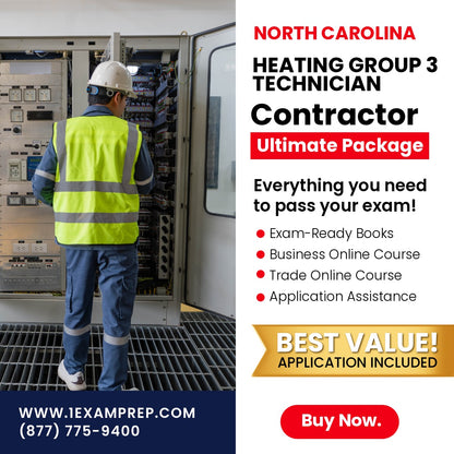 North Carolina Heating Group 3 Technician Exam Ultimate Package