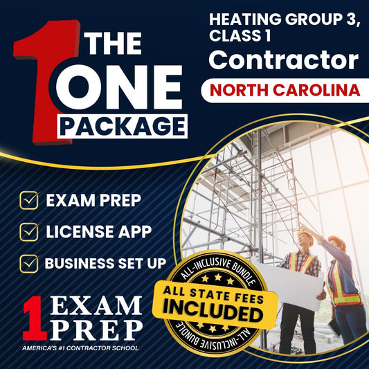 The 1 Package: All-Inclusive North Carolina Heating Group 3, Class 1 Contractor Licensing & Business Setup