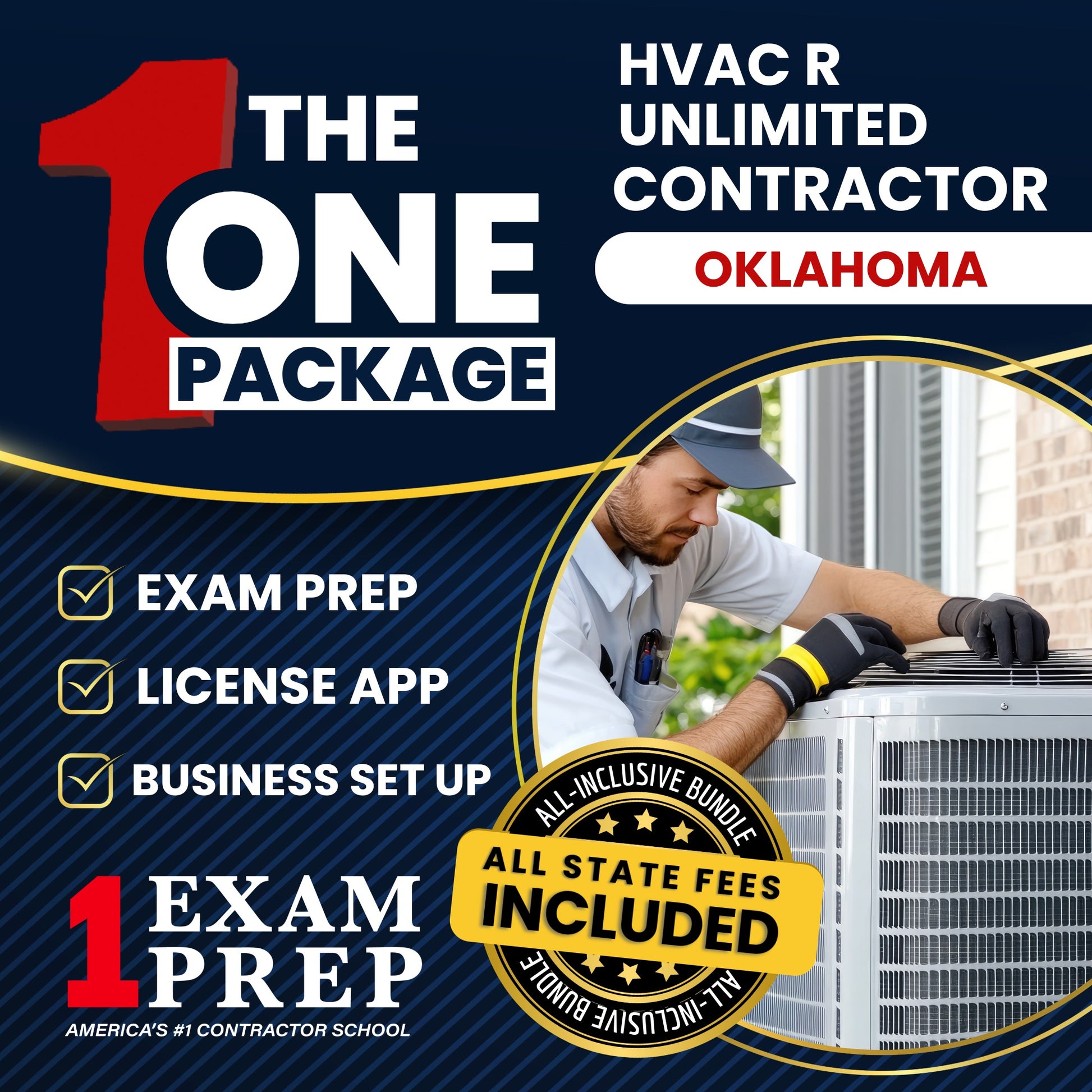 The 1 Package: All-Inclusive Oklahoma HVACR Unlimited Contractor Exam, Licensing & Business Setup Solution