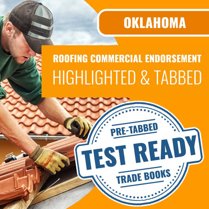 Oklahoma Roofing Contractor Commercial Endorsement Book Package - Highlighted and Tabbed