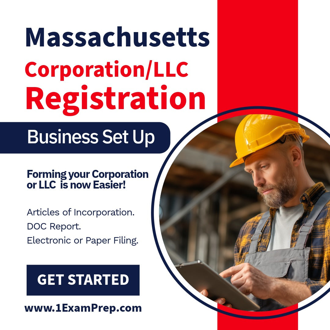 Massachusetts Corporation or LLC Filing Registration Formation Setup