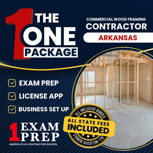 The 1 Package: All-Inclusive Arkansas Commercial Wood Framing Contractor Exam, Licensing & Business Setup Solution