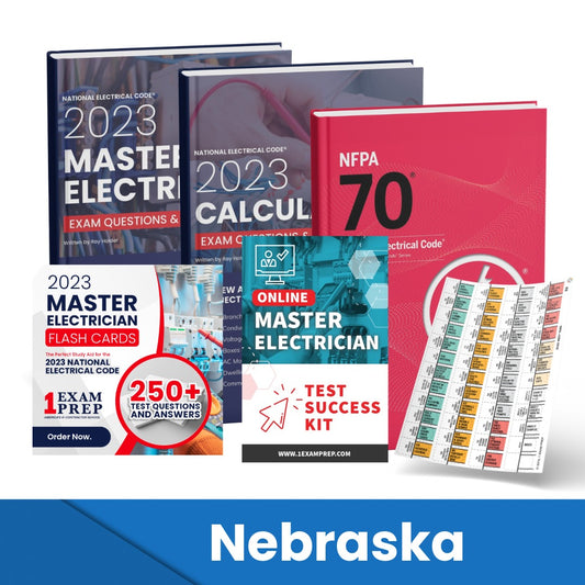 2023 Nebraska Master Electrician Exam Prep Study Guides & Code Book Ultimate Combo (Based on the 2023 NEC)